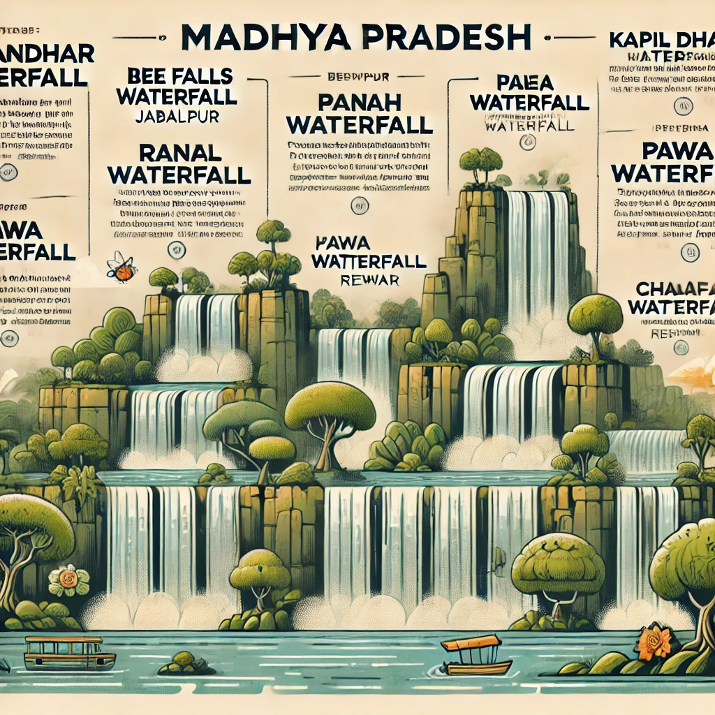मध्य प्रदेश के जलप्रपात Waterfalls of Madhya Pradesh